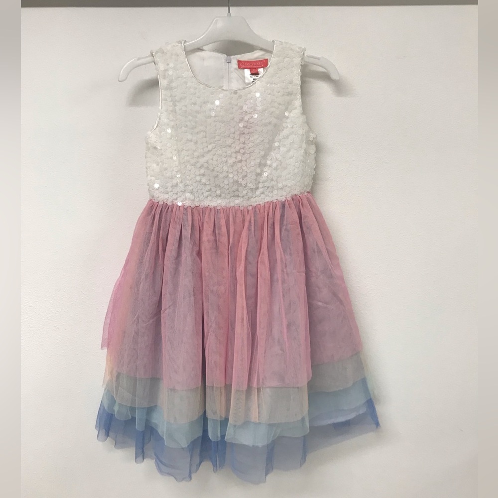 Little Girl Toddler Sequins Easter Birthday Party Graduation Flower Girl Dress